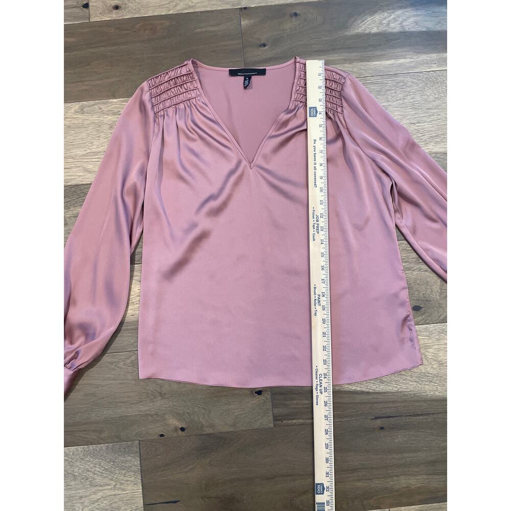White House Black Market Satin Mauve‑Pink Top – Size M - Picture 4 of 7